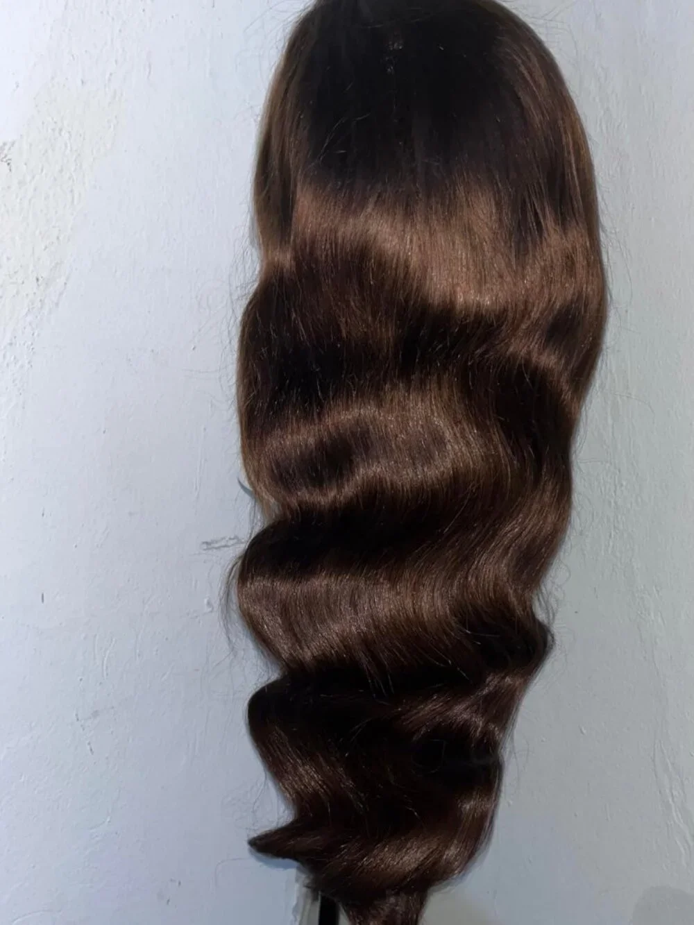 Human Chocolate Brown 24 Inch Hair Wavy Wig 13x4 Body Wave HD Lace Front